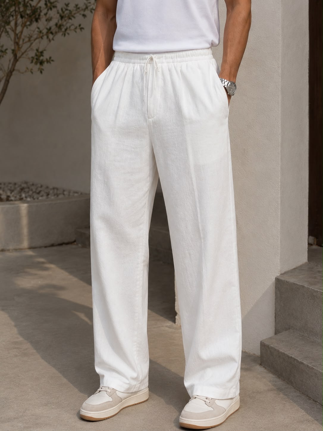 White Linen Pants