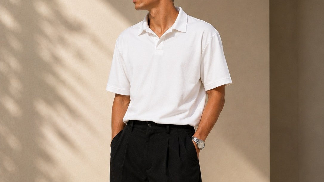 Premium Short-Sleeve Polo Shirt – White